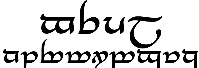 Tengwar Annatar Alt Bold Font LOWERCASE