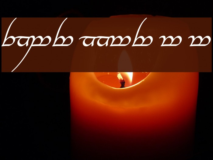 Tengwar Annatar Alt Italic Font examples