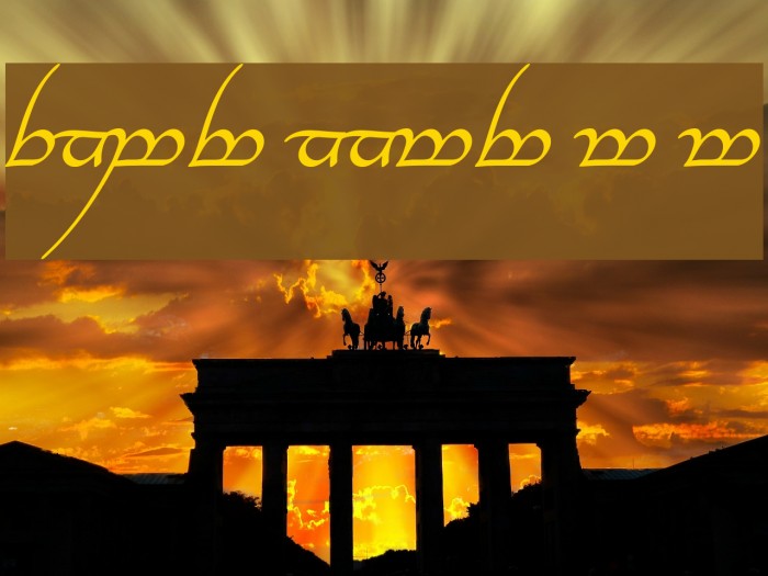 Tengwar Annatar Alt Italic Font examples