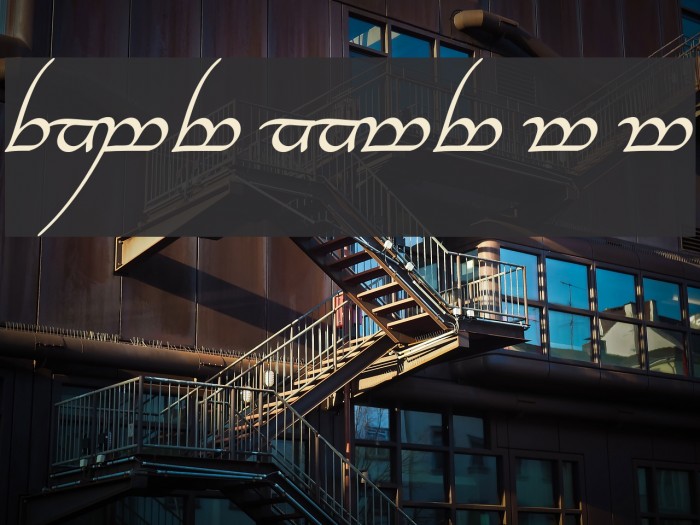 Tengwar Annatar Alt Italic Font examples