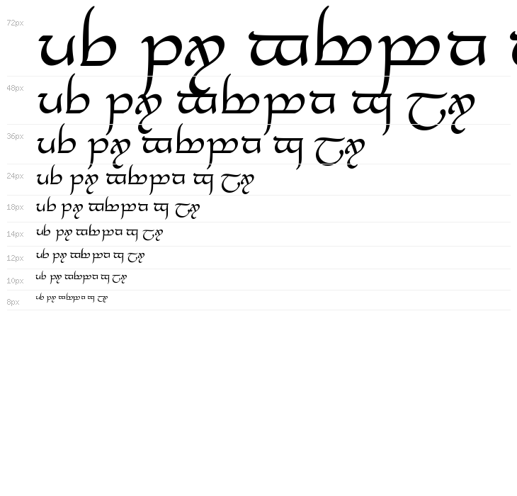 Tengwar Annatar Alt Waterfall
