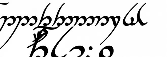 Tengwar Annatar Bold Italic Font OTHER CHARS