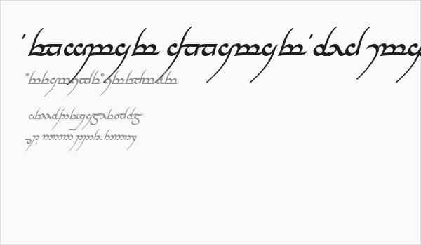 Tengwar Annatar Bold Italic Business Card
