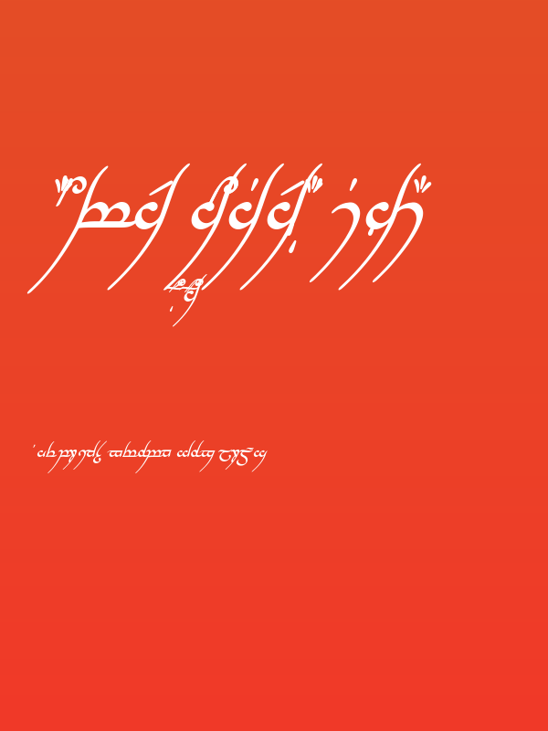 Tengwar Annatar Bold Italic Poster
