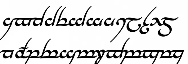 Tengwar Annatar Bold Italic फ़ॉन्ट लोअरकेस
