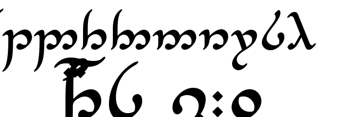 Tengwar Annatar Bold Font OTHER CHARS