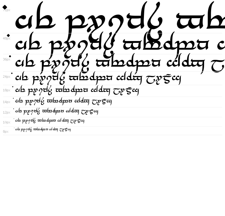Tengwar Annatar Bold Waterfall