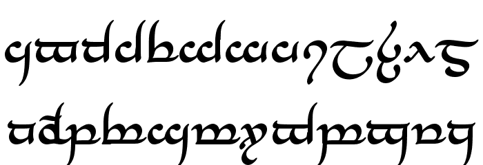 Tengwar Annatar Bold Font LOWERCASE