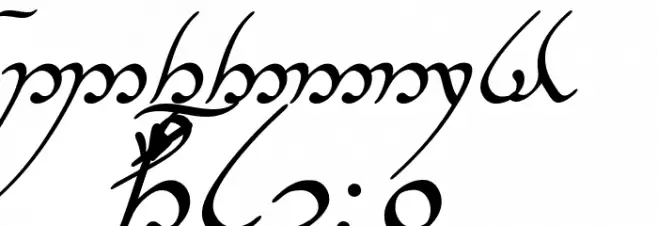 Tengwar Annatar Italic Font OTHER CHARS