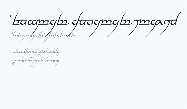 Tengwar Annatar Italic Business Card