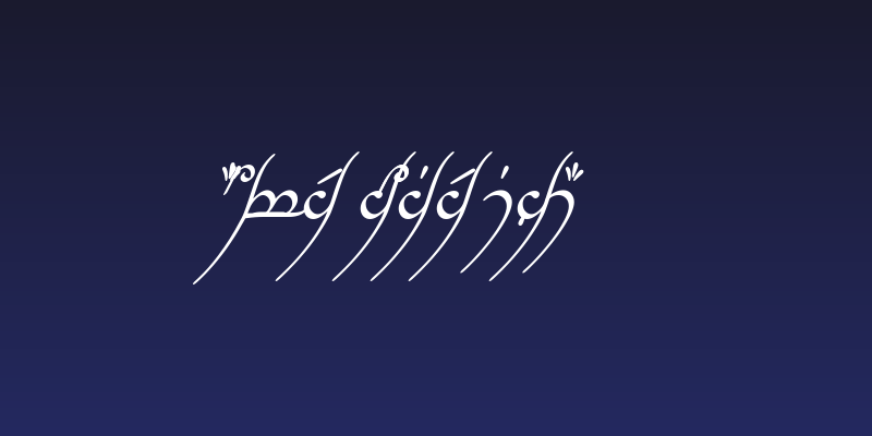 Tengwar Annatar Italic Social Header