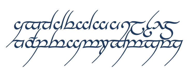 Tengwar Annatar Italic Lowercase
