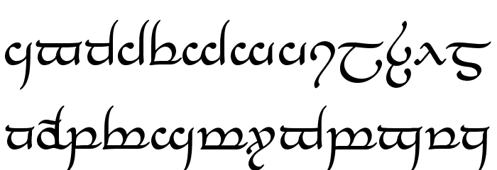 Tengwar Annatar Font LOWERCASE