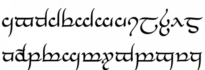 Tengwar Annatar خط أحرف صغيرة