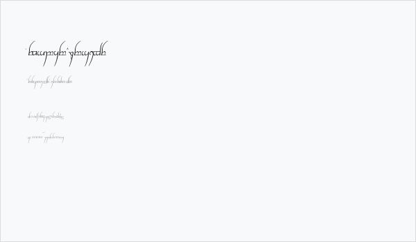 Tengwar Cursive Business Card