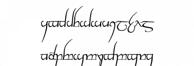 Tengwar Cursive Fuentes MINÚSCULAS