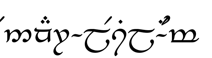 Tengwar-Elesil-Medium  Frei Schriftart Herunterladen