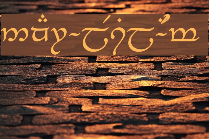 Tengwar-Elesil-Medium Font examples