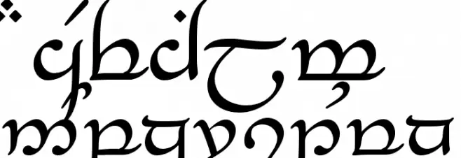 Tengwar-Elesil-Medium Caratteri MINUSCOLO