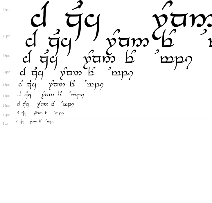 Tengwar-Elesil Normal Waterfall