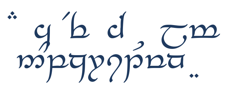 Tengwar-Elesil Normal Lowercase