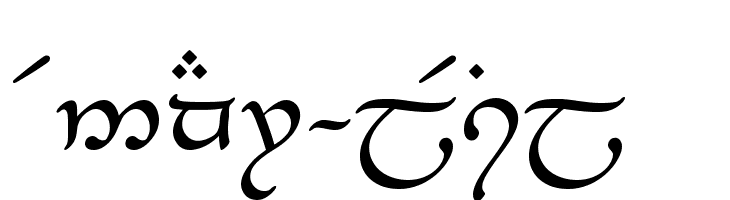 Tengwar-Elesil  baixar fontes gratis