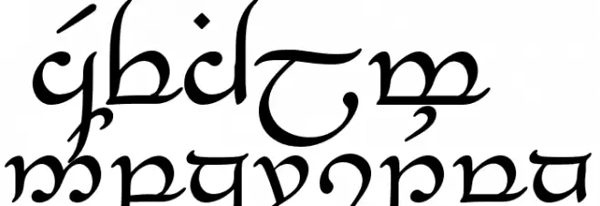 Tengwar-Elesil Fuentes MINÚSCULAS