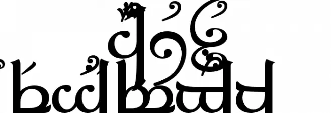 Tengwar Elfica Schriftart Groß