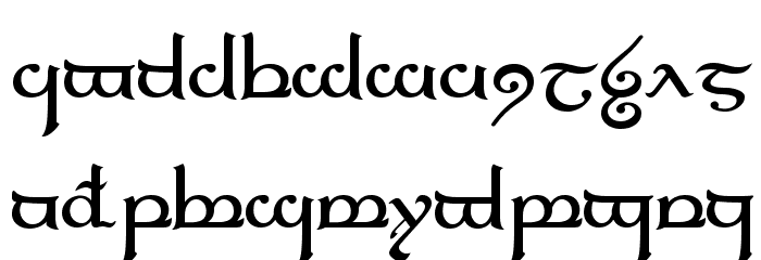 Tengwar Elfica Font LOWERCASE