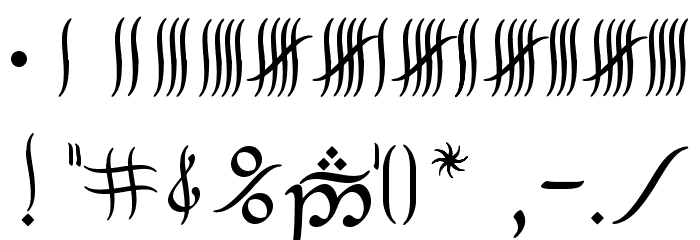 Tengwar Feanor Font OTHER CHARS