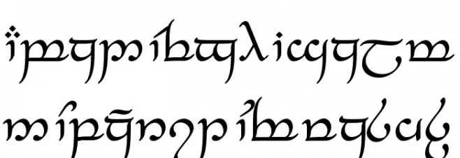 Tengwar Feanor Schriftart Groß