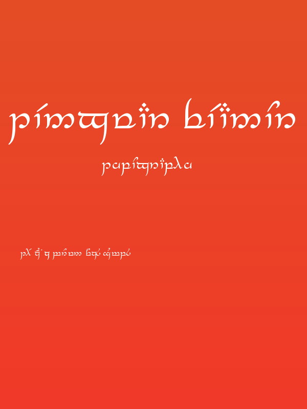 Tengwar Feanor Poster