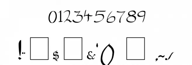 Tengwar Gandalf Medium Font OTHER CHARS