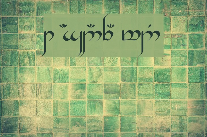 Tengwar Gandalf Medium Example 1