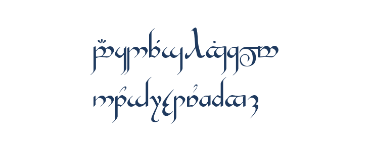 Tengwar Gandalf Medium Lowercase