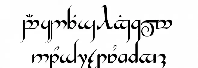 Tengwar Gandalf Medium Caratteri MINUSCOLO