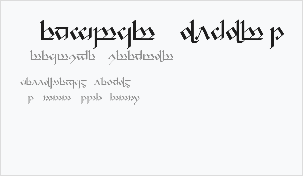 Tengwar Noldor 1 Business Card