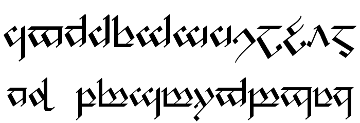 Tengwar Noldor 1 Font LOWERCASE