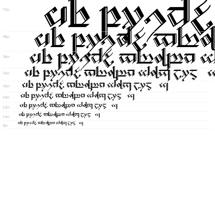 Tengwar Noldor 2 Waterfall