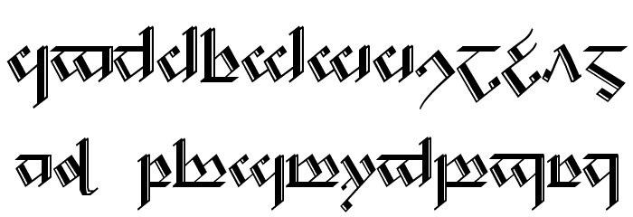 Tengwar Noldor 2 Font LOWERCASE