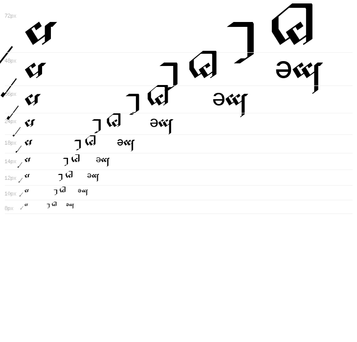 Tengwar Noldor A Waterfall