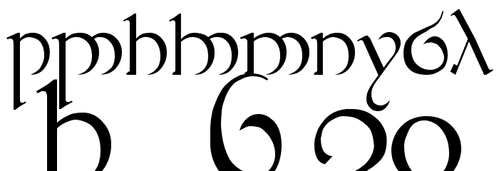 Tengwar Quenya 1 Font OTHER CHARS