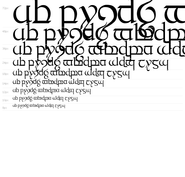 Tengwar Quenya 1 Waterfall