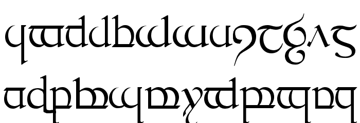 Tengwar Quenya 1 Font LOWERCASE