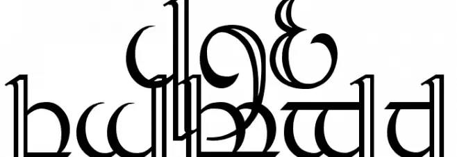 Tengwar Quenya 2 Шрифта ВЕРХНИЙ