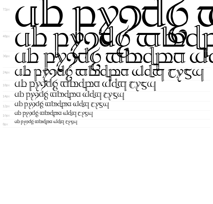 Tengwar Quenya 2 Waterfall
