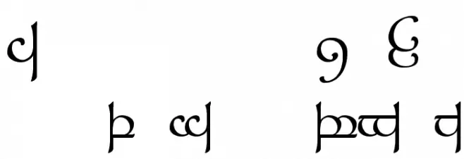 Tengwar Sindarin 1 Fonte MAIÚSCULAS