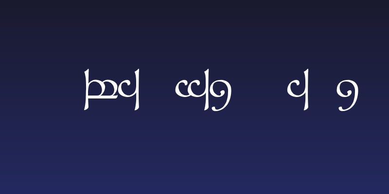 Tengwar Sindarin 1 Social Header