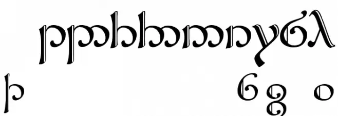 Tengwar Sindarin 2 Font OTHER CHARS