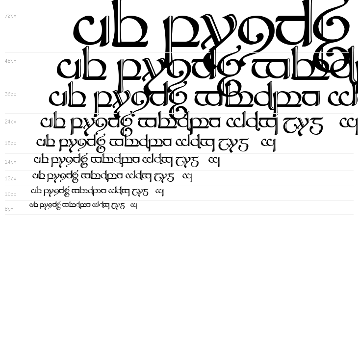 Tengwar Sindarin 2 Waterfall